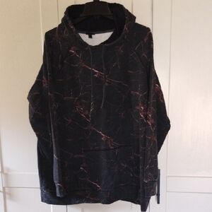 torrid Black and Pink Marble Hoodie